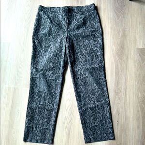 Prophecy Snakeskin Print Pull On Women's Pants LG Glam Maximalist Stetch